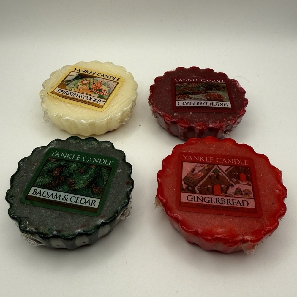 Yankee Candle Tart Lot 4 Winter Christmas Holiday Scents - Cranberry Gingerbread